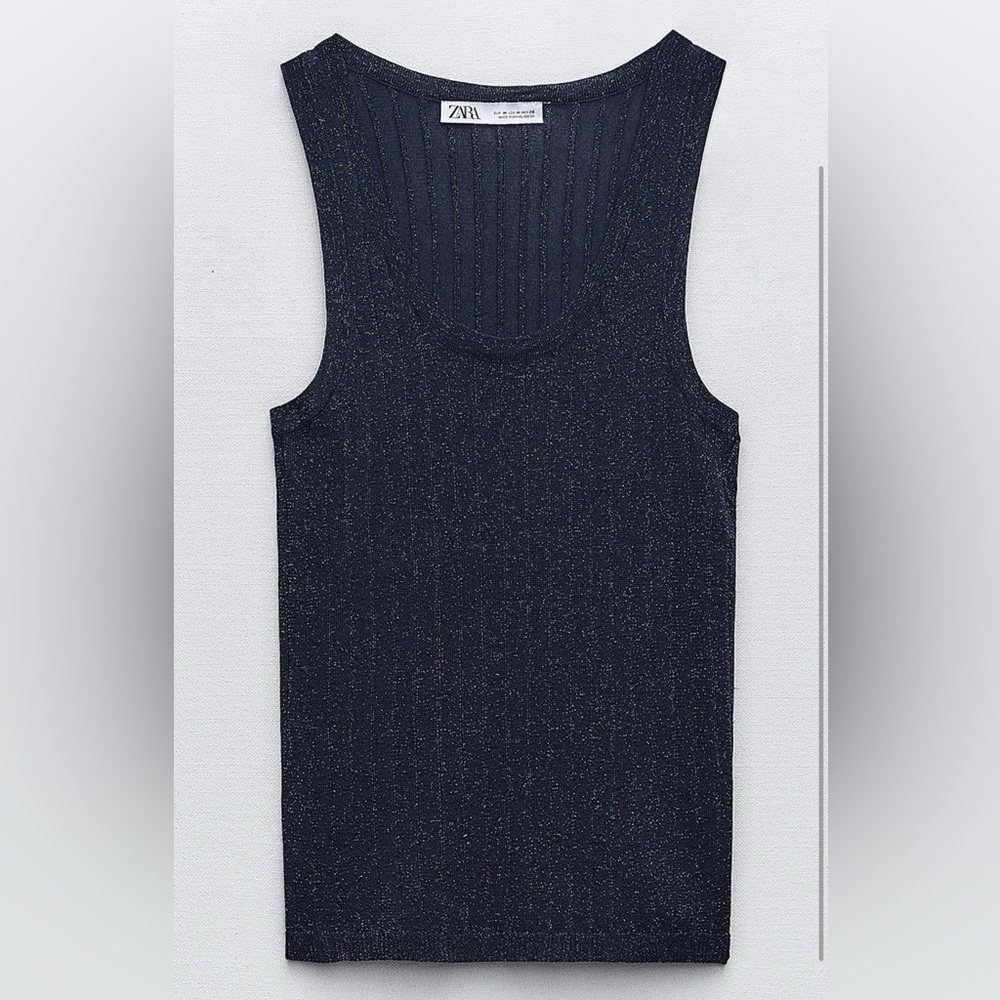 Zara Knit Top w Metallic Threads
